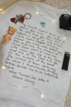 Load image into Gallery viewer, love letter baby tee.